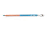 Blackwing Lab 07.29.21 - part natural wood, part blue, with blue graphite