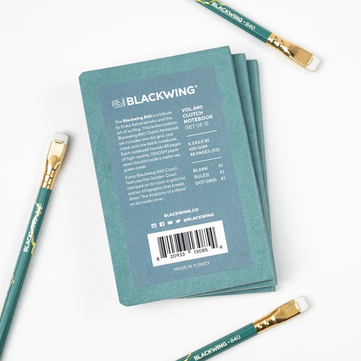 Blackwing Volume 840 Clutch Notebook and pencils